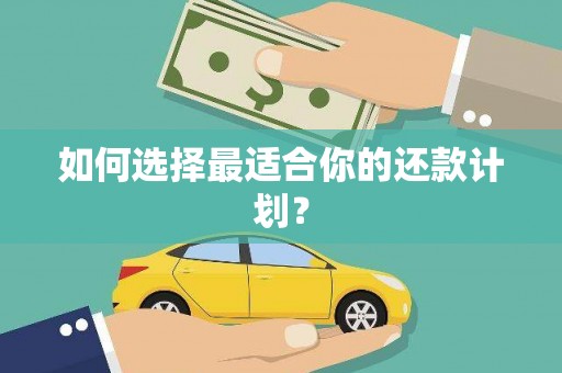 邻水如何选择最适合你的还款计划？