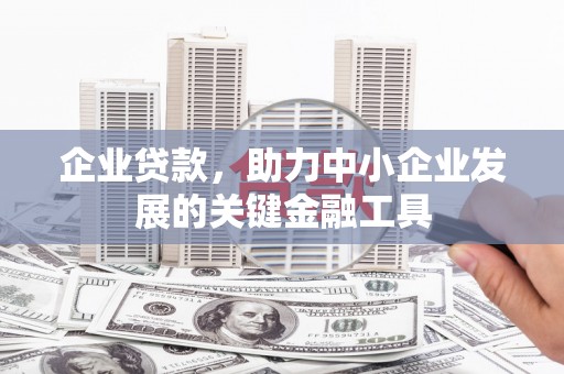 邻水企业贷款，助力中小企业发展的关键金融工具