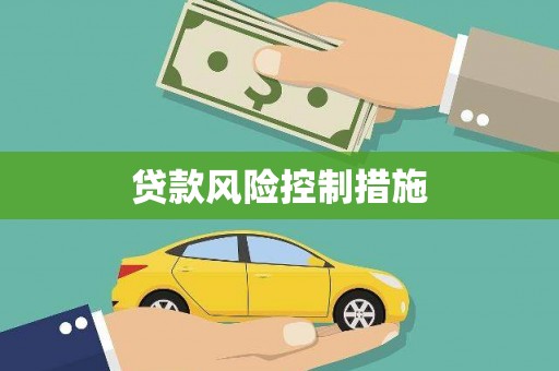 邻水贷款风险控制措施